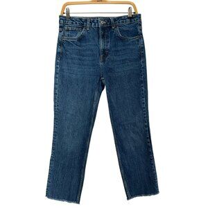 Topshop High-Rise Straight Leg Cropped Jeans Size 32/32